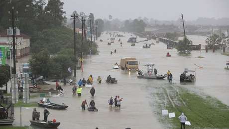 Inundações provocadas pelo furacão Harvey em 2017; risco é que previsão de fenômenos semelhantes seja prejudicada