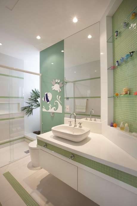 18. Use os tons de verde para compor os detalhes, e coloque os moveis com o branco – Por: Aquiles Nicol 18. Use os tons de verde para compor os detalhes, e coloque os moveis com o branco – Por: Aquiles Nicol