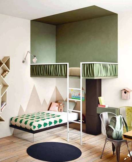 41. Que tal decorar o quarto de solteiro com diferentes tons de verde? – Por: VD 41. Que tal decorar o quarto de solteiro com diferentes tons de verde? – Por: VD