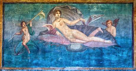 Afresco de Vênus no templo de Vénus, Pompeia, Itália Afresco de Vênus no templo de Vénus, Pompeia, Itália