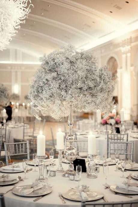 20. Lindo e delicado arranjo de mesa para decoração de bodas de prata – Foto: Flowers Healthy 20. Lindo e delicado arranjo de mesa para decoração de bodas de prata – Foto: Flowers Healthy
