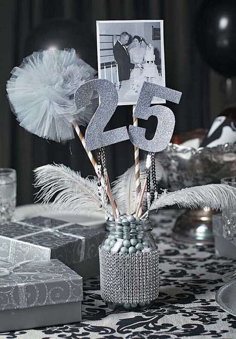 10. Detalhes para decoração de bodas de prata – Foto: Pinosy 10. Detalhes para decoração de bodas de prata – Foto: Pinosy