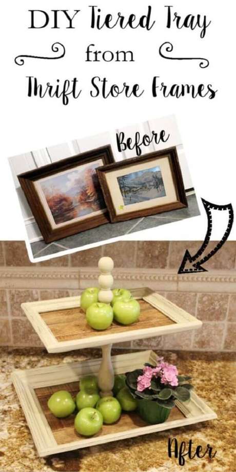 8. Porta retrato para cozinha, DIY baratinhos para decorar sua casa. Fonte: Pinterest 8. Porta retrato para cozinha, DIY baratinhos para decorar sua casa. Fonte: Pinterest