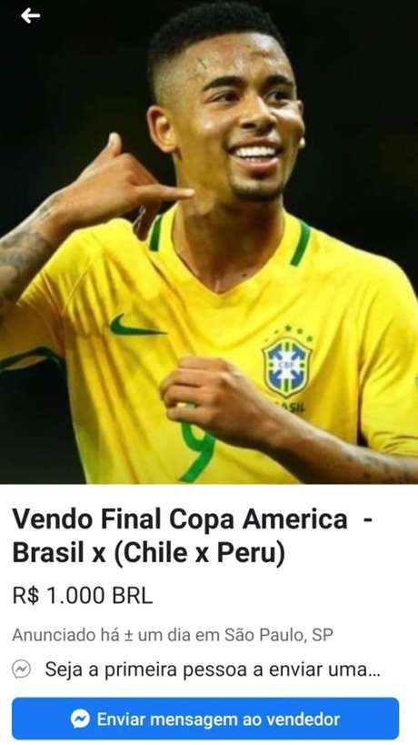 Cambistas vendem ingressos para a final da Copa América Cambistas vendem ingressos para a final da Copa América