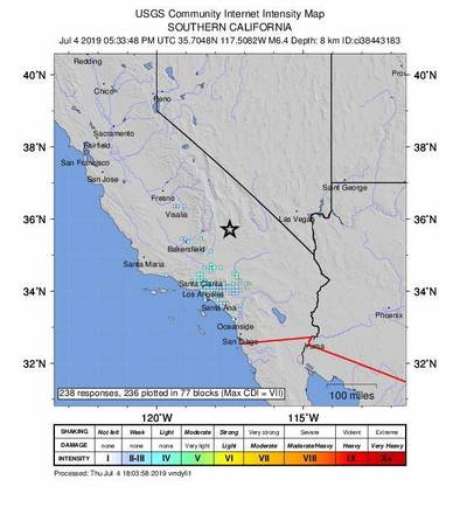Forte terremoto provoca pânico no sul da Califórnia Forte terremoto provoca pânico no sul da Califórnia