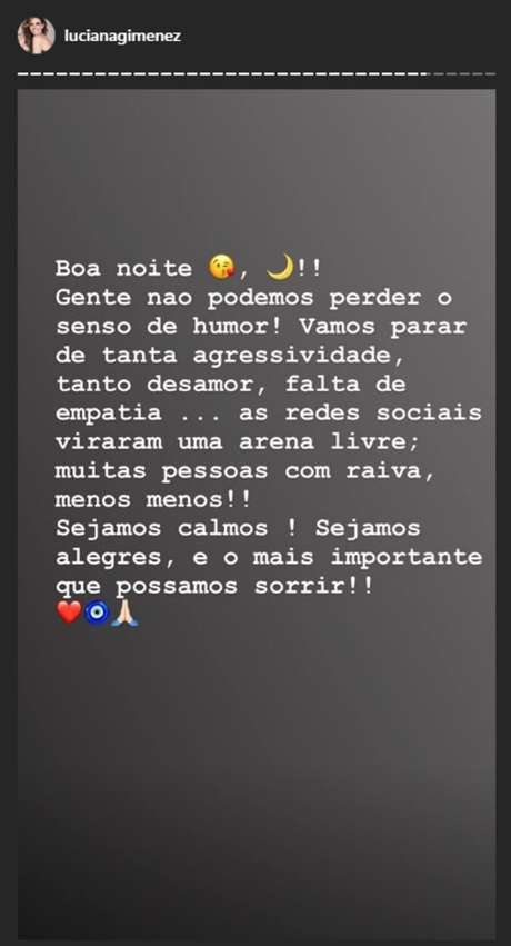 Story publicado por Luciana Gimenez Story publicado por Luciana Gimenez