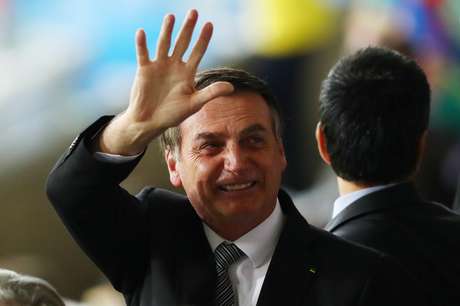 Presidente Jair Bolsonaro antes da partida entre  Brasil e Argentina pela Copa Amrica no Mineiro, em Belo Horizonte