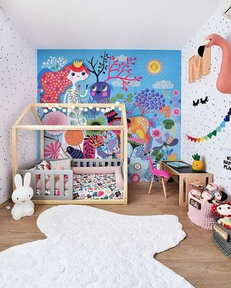 20. Cama infantil montessoriana para quarto de menina – Por: Revista Viva Decora 20. Cama infantil montessoriana para quarto de menina – Por: Revista Viva Decora