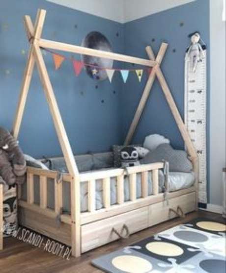 6. Cama infantil montessoriana com grades – Por: Pinterest 6. Cama infantil montessoriana com grades – Por: Pinterest