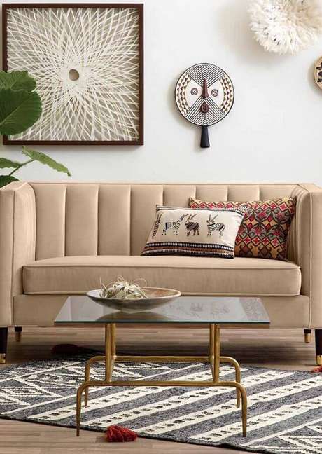 1. O sofá namoradeira é um móvel super charmoso e aconchegante para a sala de estar – Foto: Pinosy