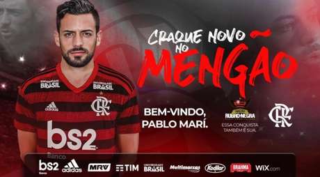 Anúncio foi feito nas redes sociais do Flamengo (Foto: Divulgação/Flamengo) Anúncio foi feito nas redes sociais do Flamengo (Foto: Divulgação/Flamengo)