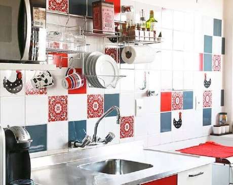 56- Revestimento para cozinha transmitem estilo e charme ao ambiente. Fonte: Pinterest
