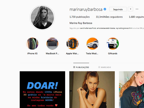 Marina Ruy Barbosa teve Instagram hackeado pela segunda vez em pouco mais de 24h Marina Ruy Barbosa teve Instagram hackeado pela segunda vez em pouco mais de 24h