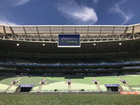 Após quatro jogos fora, Palmeiras volta ao Allianz Parque para enfrentar o Vasco pelo Brasileiro (Palmeiras/Twitter) Após quatro jogos fora, Palmeiras volta ao Allianz Parque para enfrentar o Vasco pelo Brasileiro (Palmeiras/Twitter)