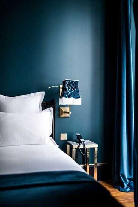 33. Decoração de quarto azul petróleo – Foto: Pinterest