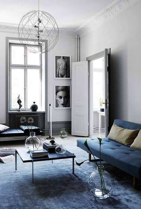 42. A combinação de azul petróleo e branco é clássica e nunca sai de moda – Foto: Pinterest