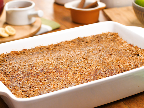 Torta de maçã crocante fit Torta de maçã crocante fit