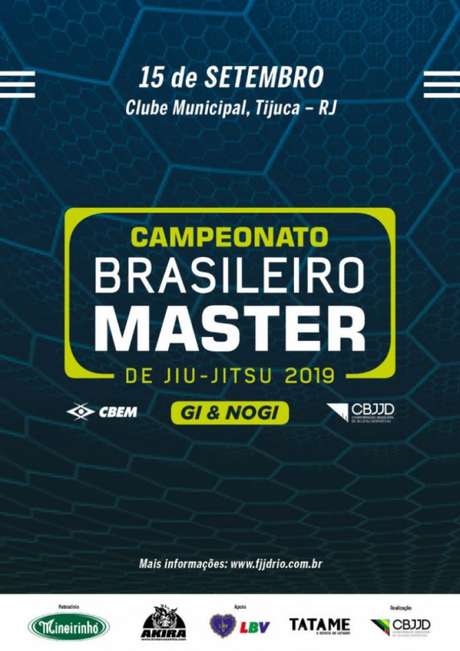 Brasileiro Master em 2019 será mais uma vez uma atração da CBJJD no próximo mês de setembro (Foto: Divulgação) Brasileiro Master em 2019 será mais uma vez uma atração da CBJJD no próximo mês de setembro (Foto: Divulgação)