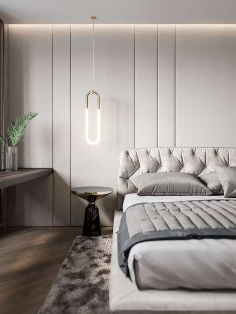 39. O quarto cinza com pisos para quarto são tendência – Por: Living Room Ideias 39. O quarto cinza com pisos para quarto são tendência – Por: Living Room Ideias