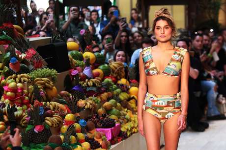 Sasha durante desfile da grife Água de Coco, no Mercadão de São Paulo Sasha durante desfile da grife Água de Coco, no Mercadão de São Paulo