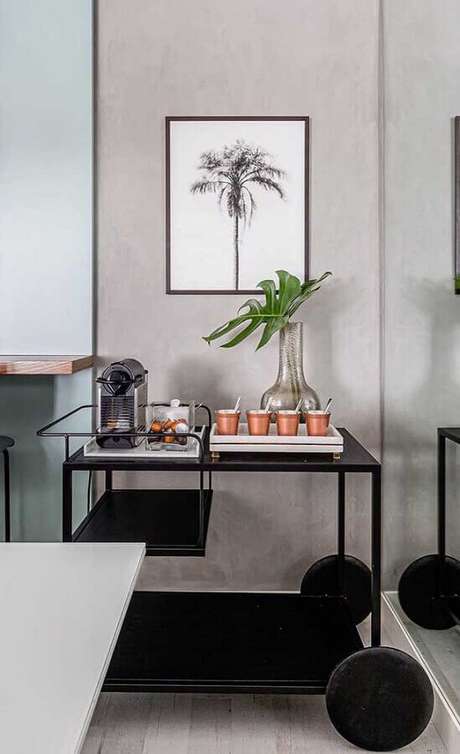 43. Decoração moderna e minimalista para cantinho do café – Foto: Pinterest 43. Decoração moderna e minimalista para cantinho do café – Foto: Pinterest
