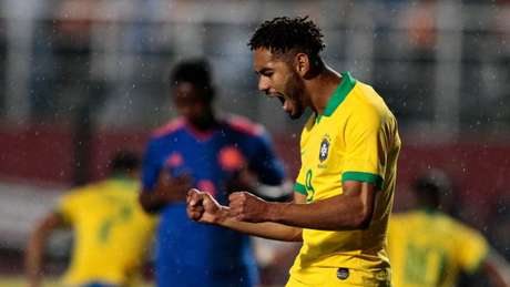 Matheus Cunha marcou o segundo gol do Brasil (Vilmar Bannach/Photopress/Lancepress!) Matheus Cunha marcou o segundo gol do Brasil (Vilmar Bannach/Photopress/Lancepress!)
