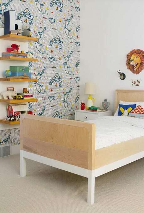 Papel De Parede Para Quarto Infantil 57 Modelos Para Se Inspirar Com papel de parede para quarto masculino é possível deixar o ambientes dos homens e garotos decorados e. papel de parede para quarto infantil