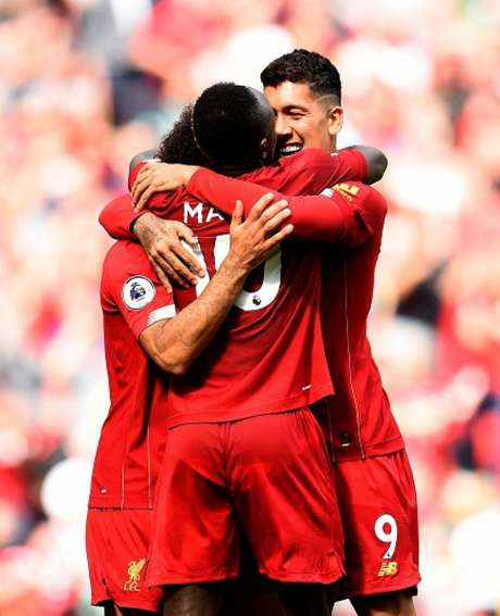 Firmino, Salah e Mané brilharam (Foto: Reprodução) Firmino, Salah e Mané brilharam (Foto: Reprodução)