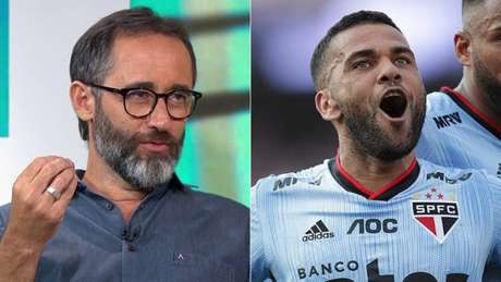 Marcelo Barreto criticou comentários de Daniel Alves (Foto: Reprodução/Sportv; Rubens Chiri/São Paulo) Marcelo Barreto criticou comentários de Daniel Alves (Foto: Reprodução/Sportv; Rubens Chiri/São Paulo)