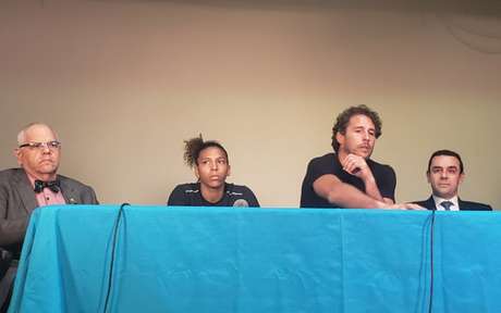 Rafaela Silva deu sua versão para o caso de doping em coletiva no Rio de Janeiro (Foto: Jonas Moura/Lance!) Rafaela Silva deu sua versão para o caso de doping em coletiva no Rio de Janeiro (Foto: Jonas Moura/Lance!)