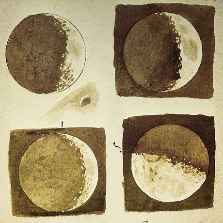 Tudo o que Galileu viu, ele desenhou, como essas fases da Lua Tudo o que Galileu viu, ele desenhou, como essas fases da Lua