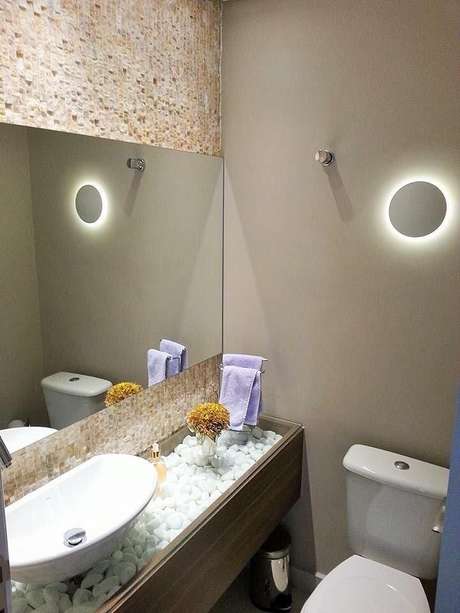 6. O balcão para banheiro pode ser estilizado. Projeto de Alane Dias Pestana 6. O balcão para banheiro pode ser estilizado. Projeto de Alane Dias Pestana