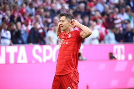 Lewandowski fez o gol da vitória (Foto: Reprodução) Lewandowski fez o gol da vitória (Foto: Reprodução)