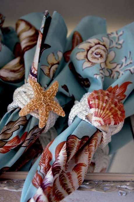 23. Guardanapo de tecido praiano para festa temática – Por: Decor Fácil 23. Guardanapo de tecido praiano para festa temática – Por: Decor Fácil