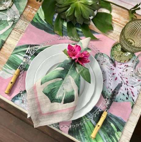 38. Guardanapo de tecido para festa tropical – Por: Décor Fácil 38. Guardanapo de tecido para festa tropical – Por: Décor Fácil