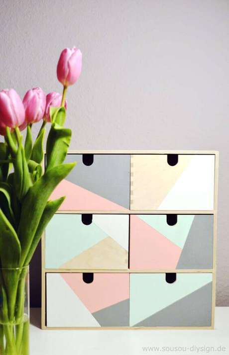 33. Gaveteiro personalizado para decorar e organizar a casa – Por: Best Fin 33. Gaveteiro personalizado para decorar e organizar a casa – Por: Best Fin