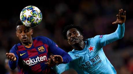 Barcelona e Slavia Praga ficaram apenas no 0 a 0 nesta terça-feira na Champions (Josep LAGO/AFP) Barcelona e Slavia Praga ficaram apenas no 0 a 0 nesta terça-feira na Champions (Josep LAGO/AFP)