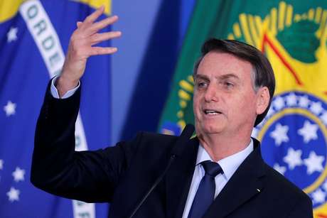 Presidente Jair Bolsonaro durante cerimônia no Palácio do Planalto04/11/2019REUTERS/Adriano Machado