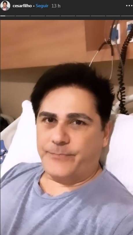 O apresentador César Filho, que está internado no Hospital Sírio Libanês, em São Paulo, após diverticulite.