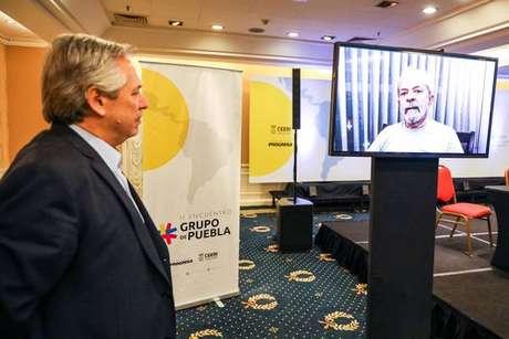 Vídeo de Lula é exibido em reunião do Grupo de Puebla Vídeo de Lula é exibido em reunião do Grupo de Puebla