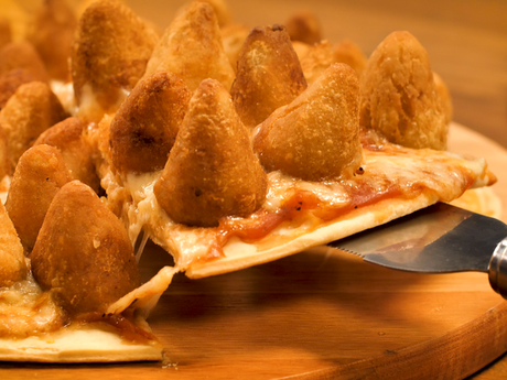 Pizza de coxinha Pizza de coxinha
