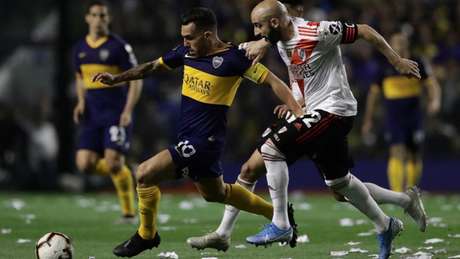 Boca e River fizeram o superclássico na semifinal da Libertadores (Foto: AFP) Boca e River fizeram o superclássico na semifinal da Libertadores (Foto: AFP)