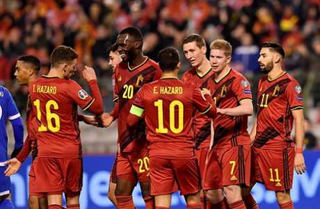 Belgas venceram mais uma nas Eliminatórias da Eurocopa (Foto: AFP) Belgas venceram mais uma nas Eliminatórias da Eurocopa (Foto: AFP)