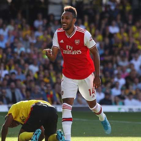 Aubameyang marcou 50 gols desde que chegou ao Arsenal (Foto: Reprodução) Aubameyang marcou 50 gols desde que chegou ao Arsenal (Foto: Reprodução)