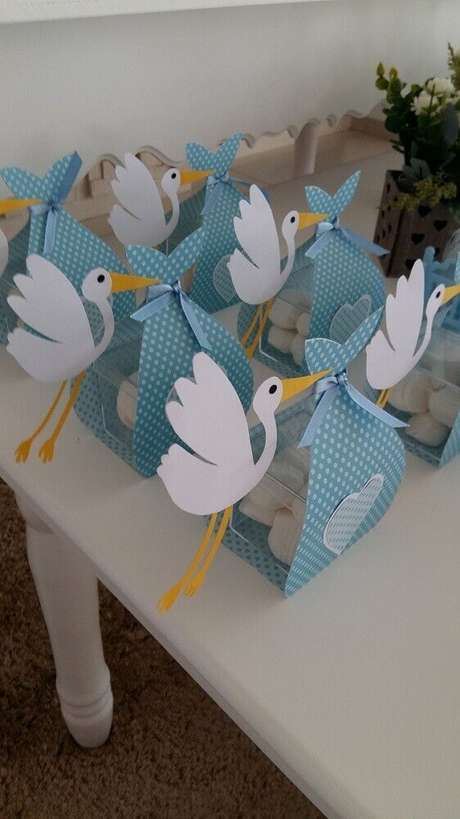 79. As embalagens podem fazer toda a diferença na decoração de lembrancinhas de chá de bebê – Foto: Baby Shower Ideas