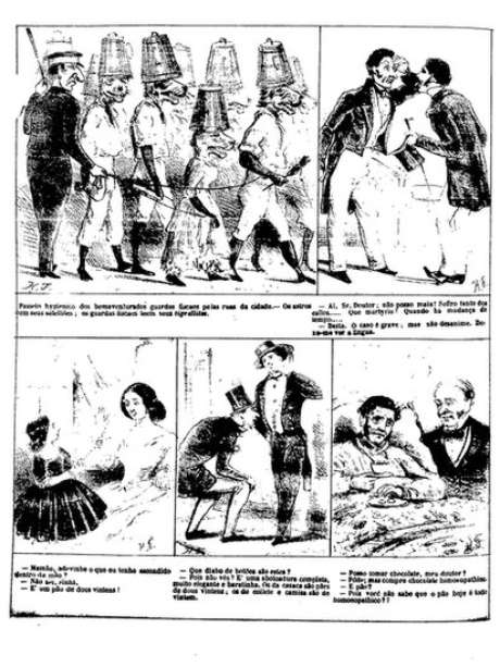 Litografias antigas de Henrique Fleiuss mostram parte do cotidiano dos 'tigres' Litografias antigas de Henrique Fleiuss mostram parte do cotidiano dos 'tigres'