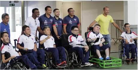 Fortaleza é o primeiro clube a apoiar uma equipe de futebol em cadeira de rodas (Foto:Renan Bittencourt)