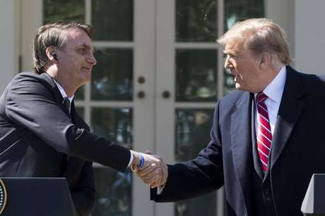 Jair Bolsonaro e Donald Trump durante reunião na Casa Branca, em março Jair Bolsonaro e Donald Trump durante reunião na Casa Branca, em março