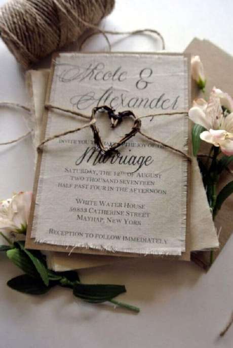Convite De Casamento Simples 81 Modelos Encantadores Modelos de convites de casamento e dicas sobre como convidar familiares e amigos, o que escrever nos como escrever em convites de casamento. convite de casamento simples 81