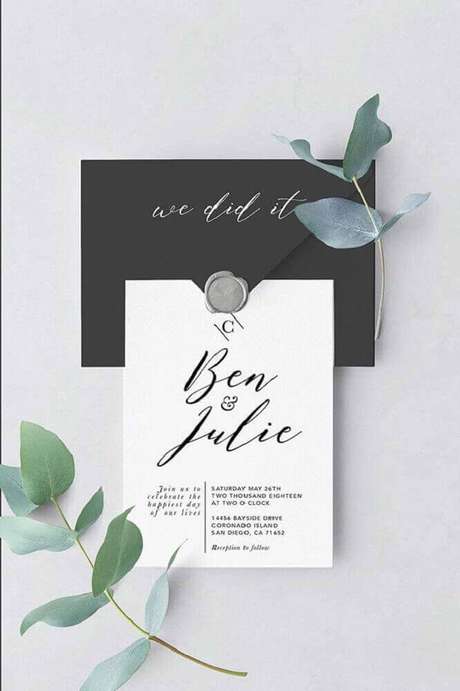 Convite De Casamento Simples 81 Modelos Encantadores Imprima os convites em papel cartão alcalino de alta qualidade para que durem muitos anos em seu álbum de casamento. convite de casamento simples 81